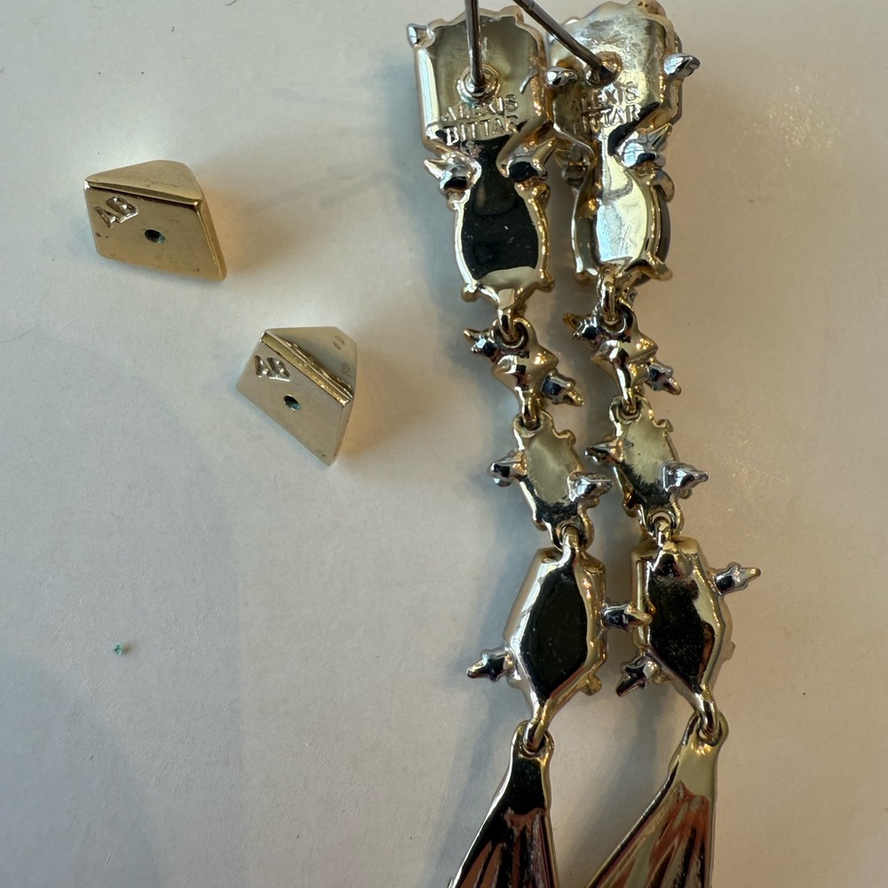 Alexis Bittar Geometric Crystal Drop Earrings - Picture 7 of 7